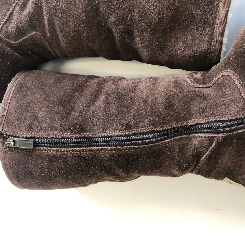 UGG Chocolate Brown Zip-Up Boots Size 3